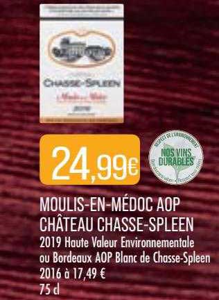 moulis-en-médoc aop château chasse-spleen 2019