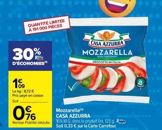 mozzarella casa azzurra