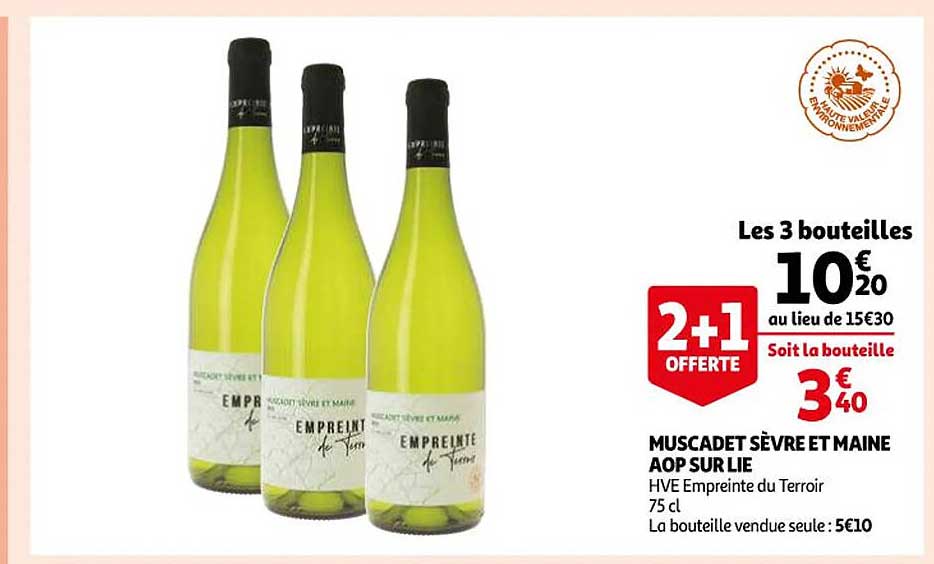 muscadet sèvre et maine aop sur lie hve empreinte du terroir