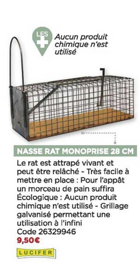 nasse rat monoprise 28 cm lucifer