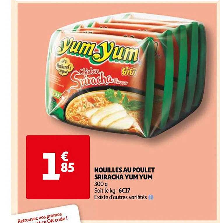 nouilles au poulet sriracha yum yum