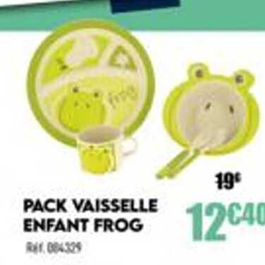 pack vaisselle enfant frog