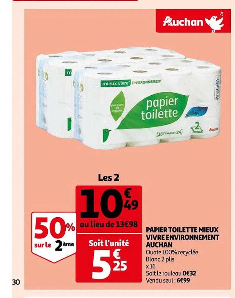 papier toilette mieux vivre environnement auchan