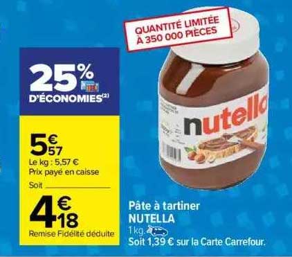 Pâte à Tartiner Nutella