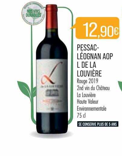 pessac-léognan aop l de la louvière rouge 2019