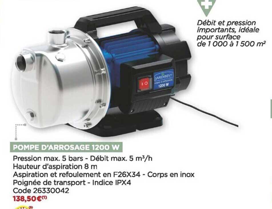 pompe d'arrosage 1200 w jardibest