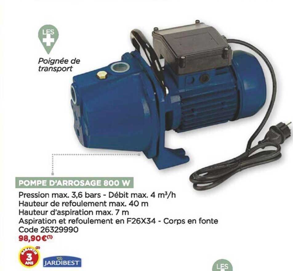 pompe d'arrosage 800 w jardibest