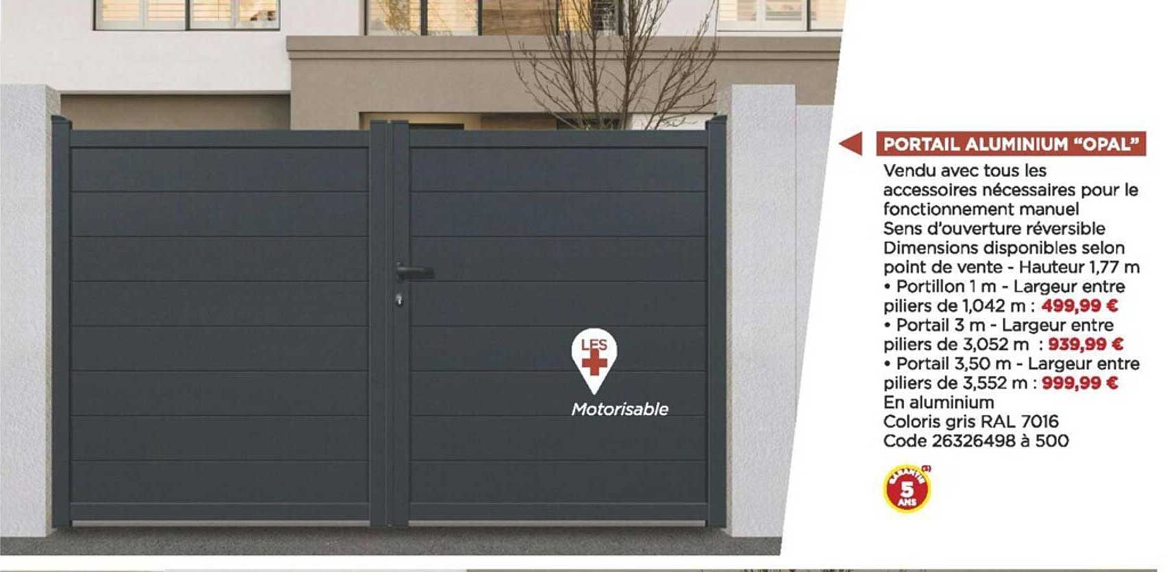 portail aluminium "opal"