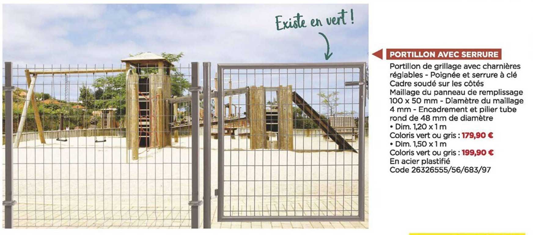 portillon avec serrure