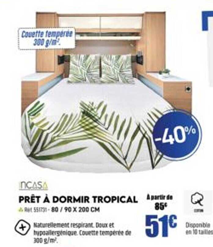 prêt à dormir tropical incasa