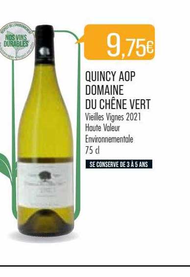 quincy aop domaine du chêne vert vieilles vignes 2021