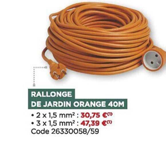 rallonge de jardin orange 40m