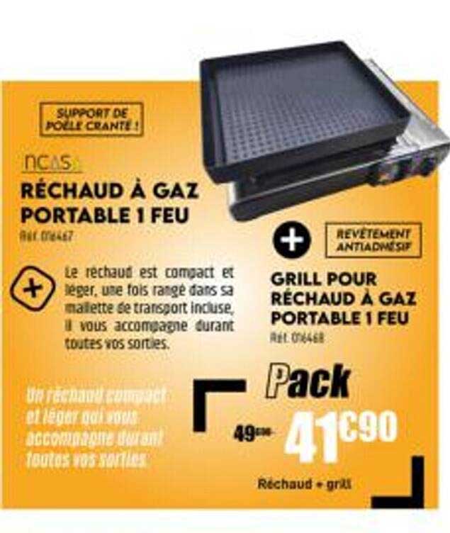 réchaud à gaz portable 1 feu incasa