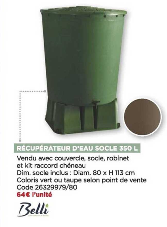 Récupérateur D'eau Socle 350l Belli