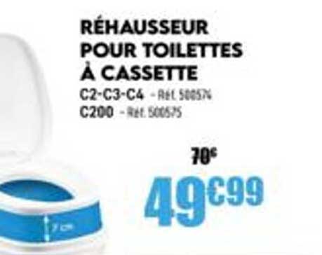 rehausseur pour toilettes à cassette
