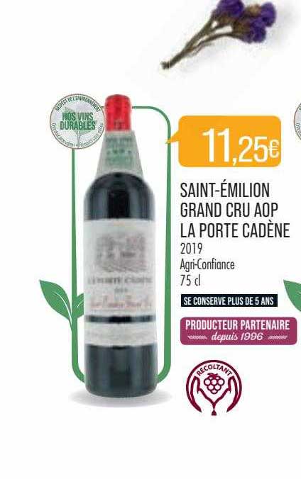 saint-émilion grand cru aop la porte cadène 2019