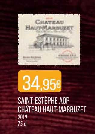 saint-estèphe aop château haut-marbuzet 2019