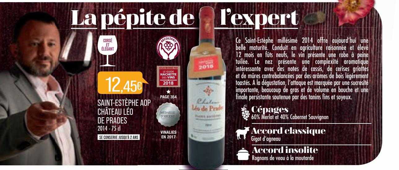 saint-estèphe aop château léo de prades 2014