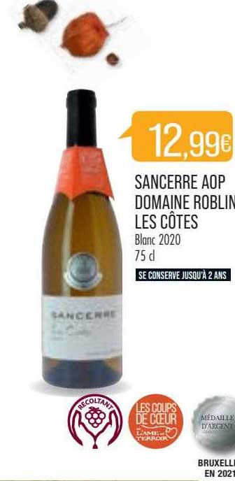 sancerre aop domaine roblin les côtes blanc 2020