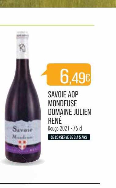 savoie aop mondeuse domaine julien rené rouge 2021