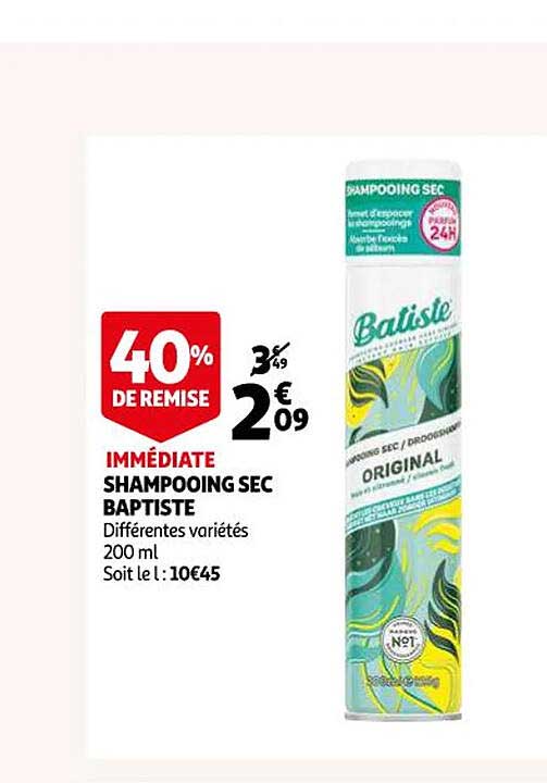 shampooing sec baptiste