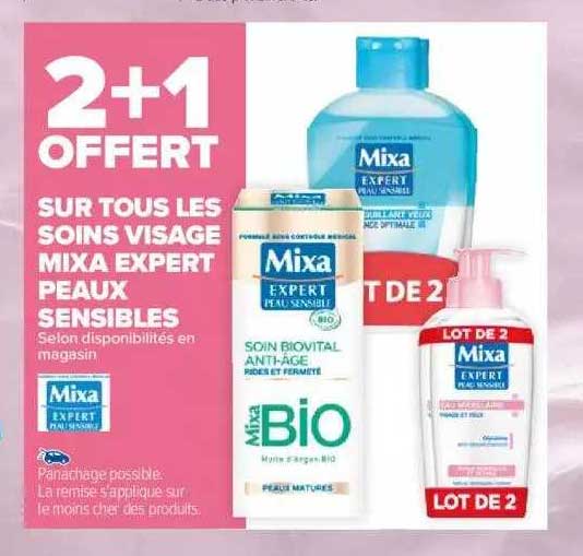 soins visage mixa expert peaux sensibles