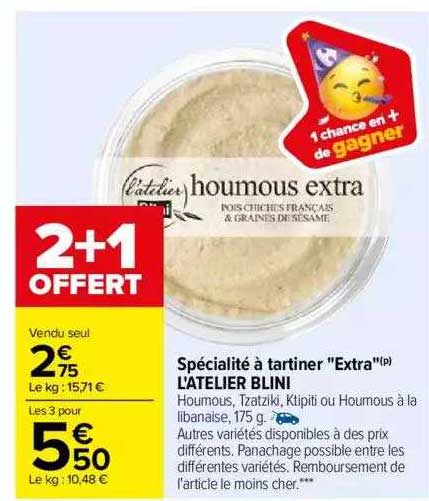 spécialité à tartiner "extra" l'atelier blini