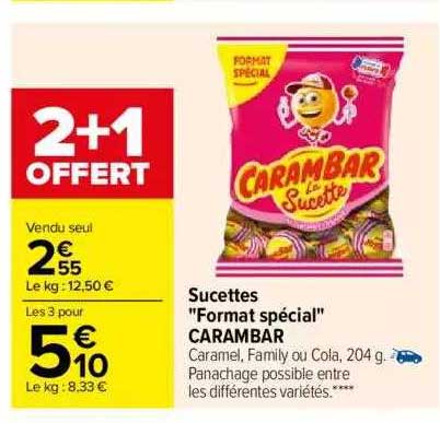 sucettes "format spécial" carambar