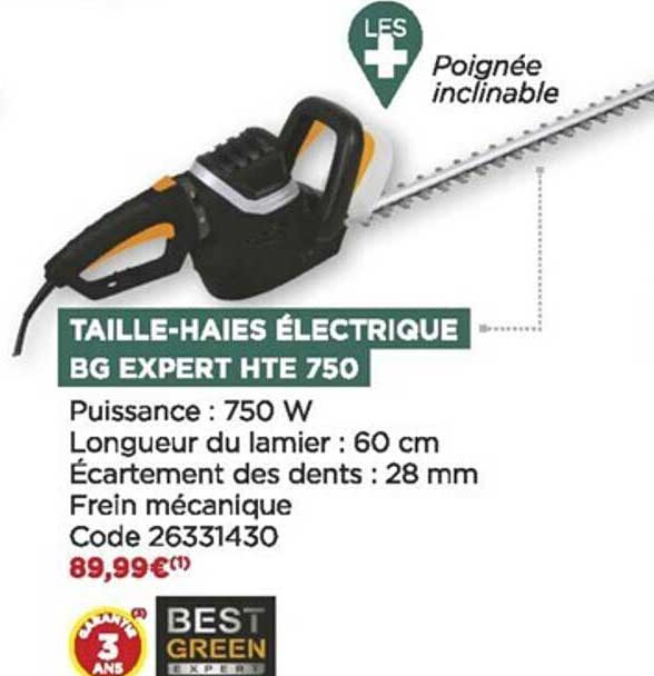 taille-haies électrique bg expert hte 750 best green
