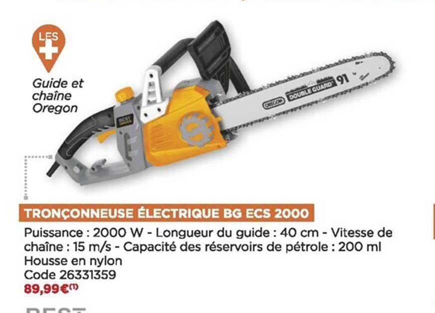 tronçonneuse électrique bg ecs 2000