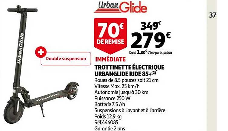 Trottinette électrique Urban Glide Ride 85+