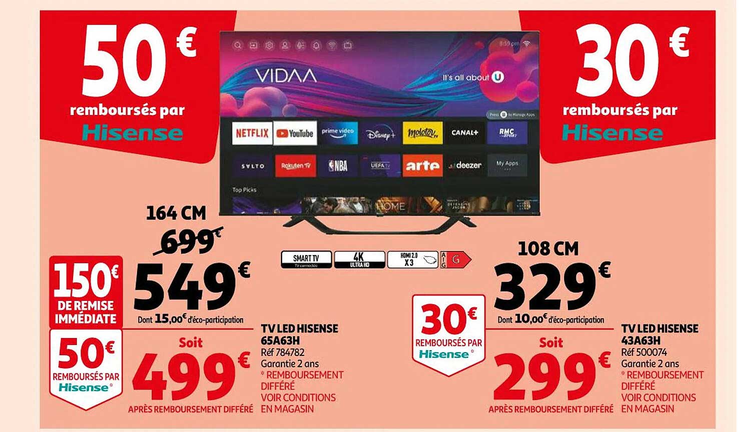 Tv Led Hisense 65a63h, Tv Led Hisense 43a63h