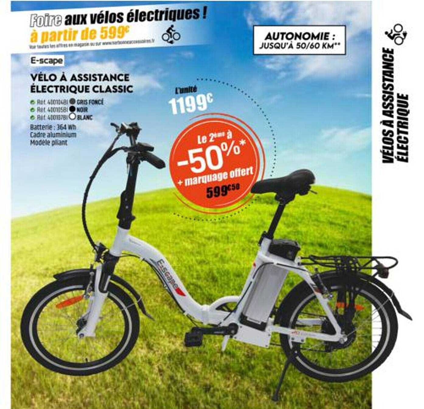 vélo à assistance électrique classic e-scape