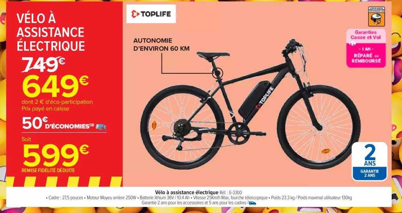 vélo à assistance électrique toplife