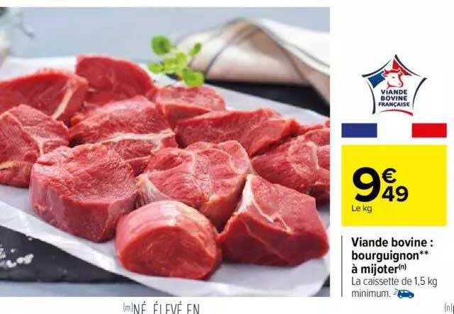 Viande Bovine : Bourguignon à Mijoter