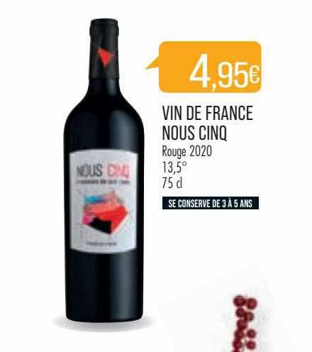 vin de france nous cinq rouge 2020