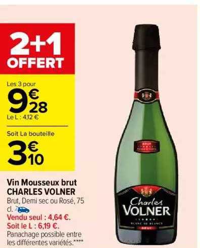vin mousseux brut charles volner