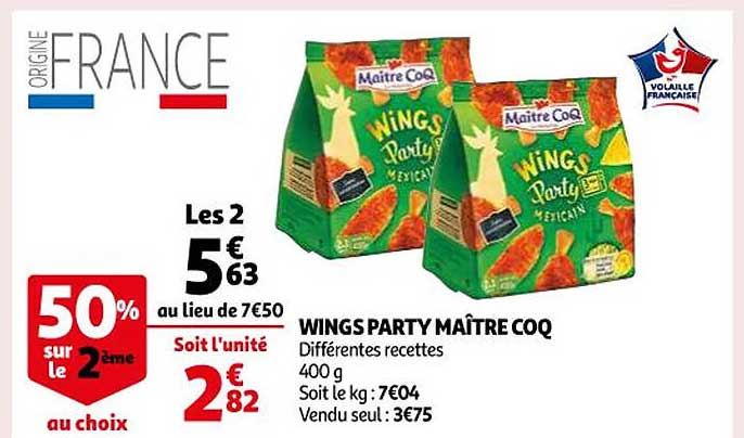 wings party maître coq