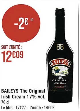 baileys the original irish cream 17% vol.