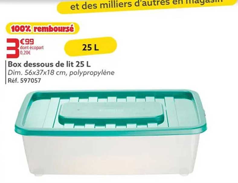 Box Dessous De Lit 25 L