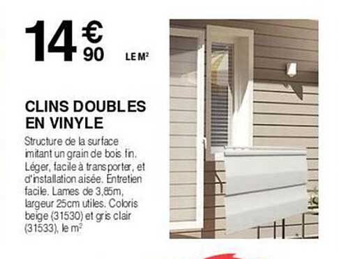 clins doubles en vinyle