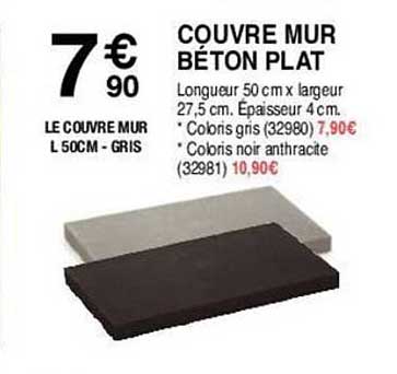 couvre mur béton plat