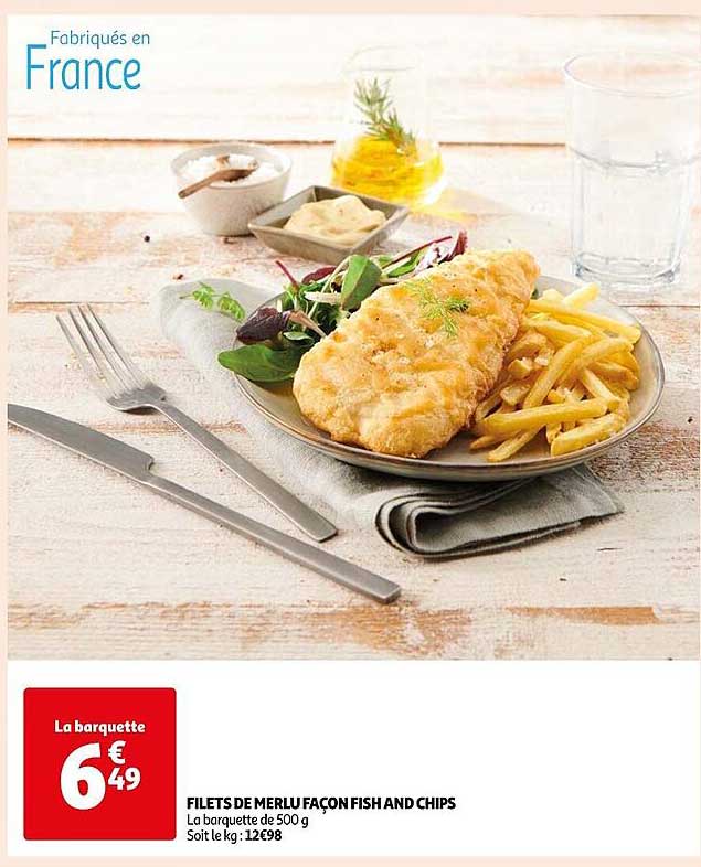 filets de merlu façon fish and chips