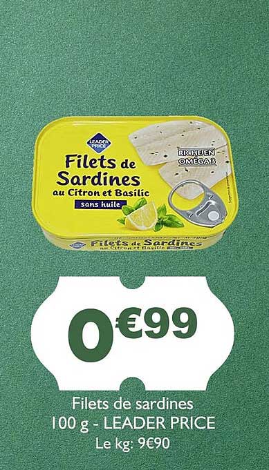 filets de sardines - leader price