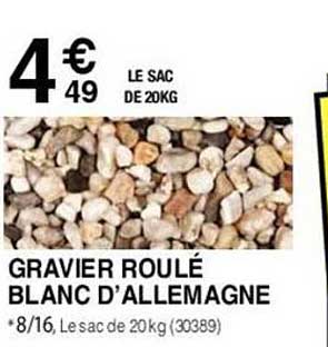 gravier moulé blanc d'allemagne