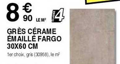grès cérame émaillé fargo 30x 60 cm