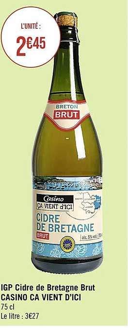 igp cidre de bretagne brut casino ca vient d'ici