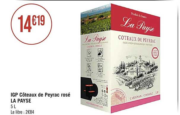 igp côteau de peyrac rosé la payse