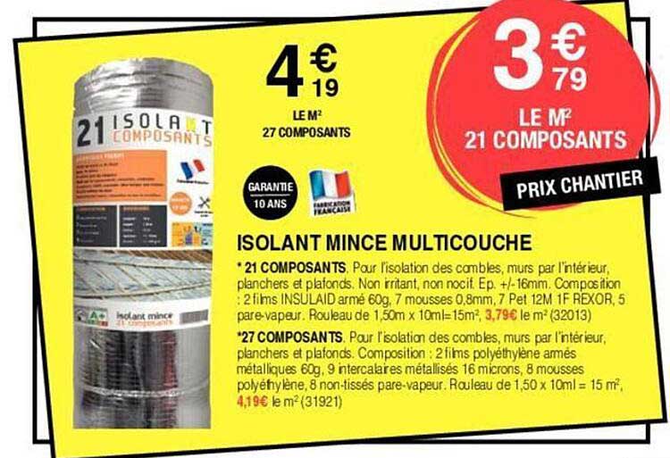 isolant mince multicouche