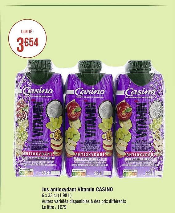 Jus Antioxydant Vitamin Casino